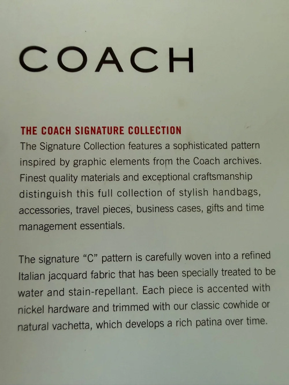 COACH Black & Cream Signature Wristlet With Coach Box